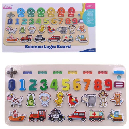 Naučné puzzle, čísla, zvířáta