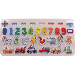 Naučné puzzle, čísla, zvířáta