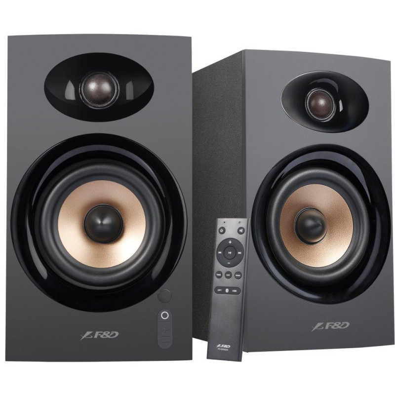 POŠKOZENÝ OBAL - FENDA F&D repro R23BT/ 2.0/ 40W/ dřevěné/ BT/ Optický/ USB vstup/ dálkové ovládání/ černé