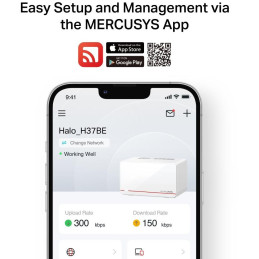 TP-Link Mercusys Halo H37BE(2-pack) WiFi systém, WiFi 7, BE6500, 2x 2,5GWAN/LAN, 1x GWAN/GLAN, 2ks v balení
