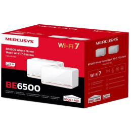TP-Link Mercusys Halo H37BE(2-pack) WiFi systém, WiFi 7, BE6500, 2x 2,5GWAN/LAN, 1x GWAN/GLAN, 2ks v balení
