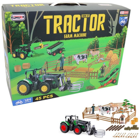 Traktor s farmou a příslušenstvím, 45 kusů