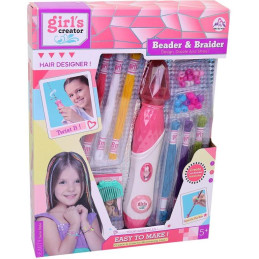 Souprava korálků k zaplétání do vlasů s příslušenstvím, na baterie,  25,8 x 5,2 x 5,2 cm