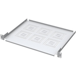 Solarix Police 19" 1U 350mm ukládací plato RAL 7035 úchyt na přední lišty UP-03-G
