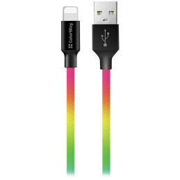 Colorway Dátový Kábel USB/ Apple Lightning/ 2.4A/ 1m/ Multicolor