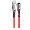 Colorway Data Cable USB/ Apple Lightning/ 2.4A/ 1m/ Zinc Alloy/ Red