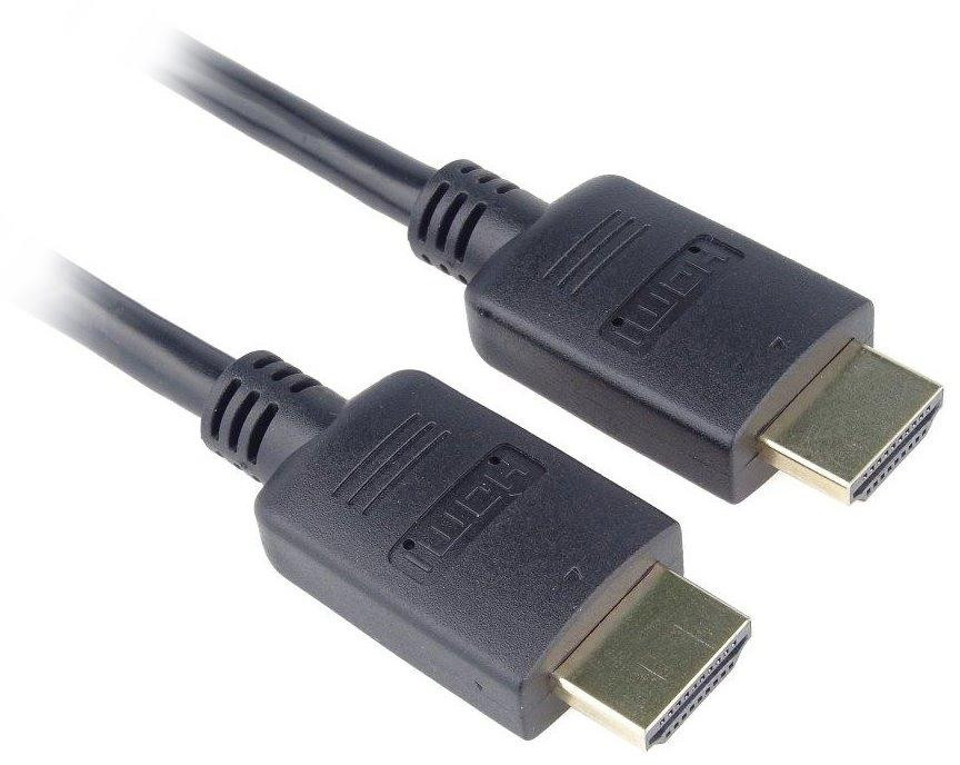 PremiumCord HDMI 2.0 High Speed + Ethernet kábel / pozlátené konektory / 1m / čierny