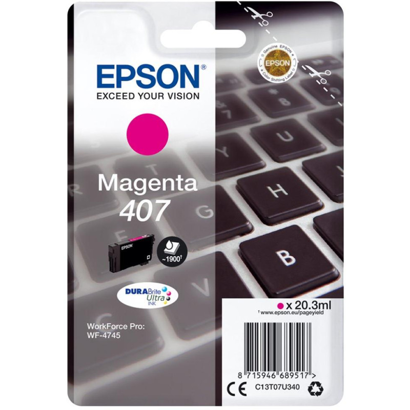 Epson ink cartridge/ C13T07U340/ WF-4745 Series Ink Cartridge L/ Magenta