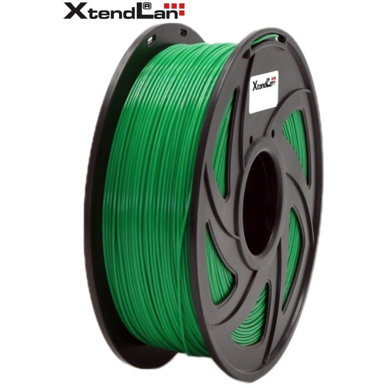 XtendLAN PLA filament 1.75mm transparent green 1kg