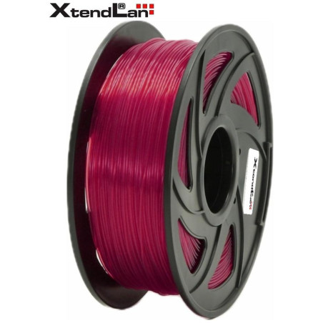 XtendLAN PETG filament 1.75mm transparent red 1kg