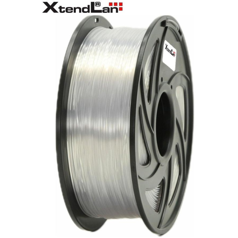 XtendLAN PETG filament 1,75mm priehľadný biely/natural 1kg