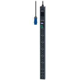 APC Easy Unit EPDU1116M, gemessen, ZeroU, 16 A, 230 V, (18)C13 und (3)C19, IEC 309 16 A 2P+E (3 m)