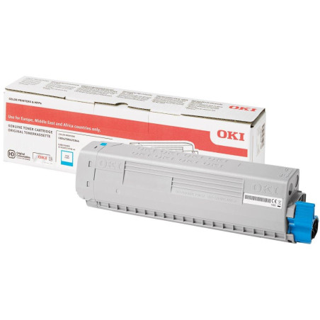 Oryginalny wkład z tonerem OKI / C824 / C834 / C844 / 5000 stron / cyjan