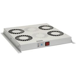 Solarix ventilační jednotka, univerzální 4 ventilátory s termostatem, RAL7035, do stropu i do dna, VJ-R4