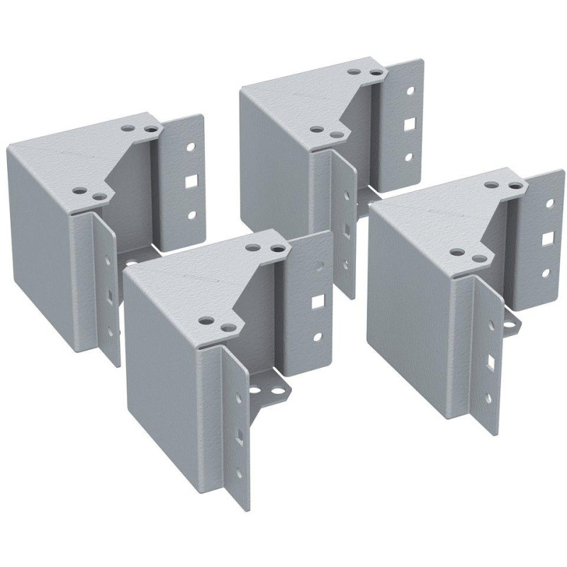 Solarix universal set of pedestal corners, height 100mm, incl. mounting kit, RAL7035