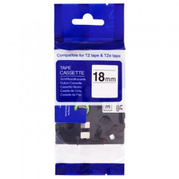 PRINTLINE compatible ribbon with Brother HSe-651, 18mm, black print/yellow backing, tube