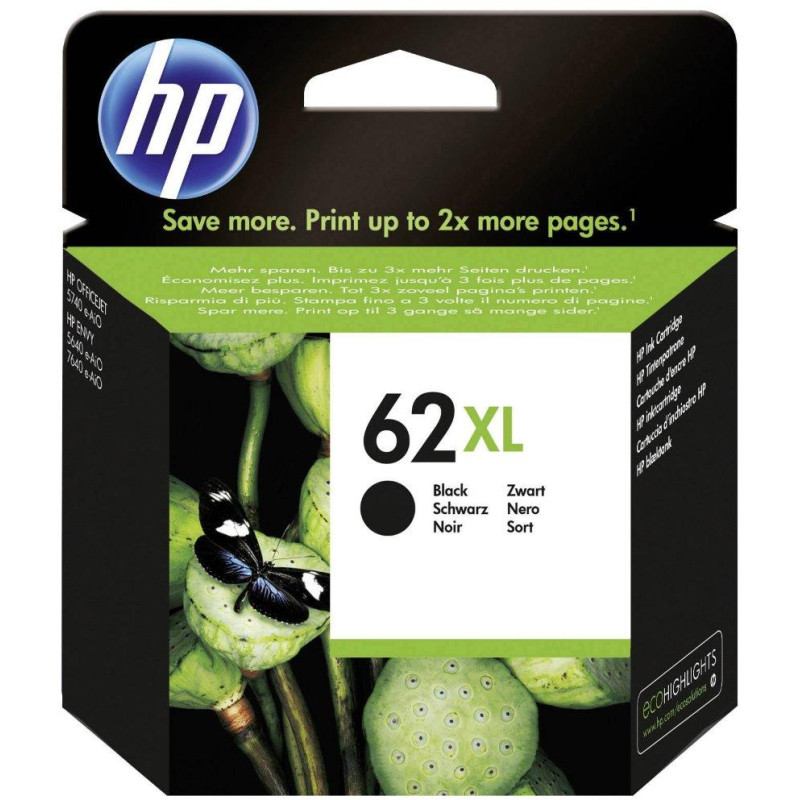 HP cartridge 62 XL/ černá/ 12ml