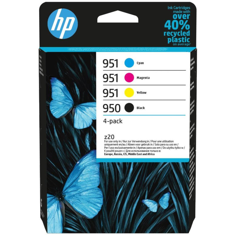 HP 950 Schwarz / 951 CMY Original Tintenpatrone, 4er-Pack