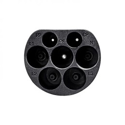 Zasilacz Akyga typ 2 (Mennekes), 1-fazowy męski, 32A - biały