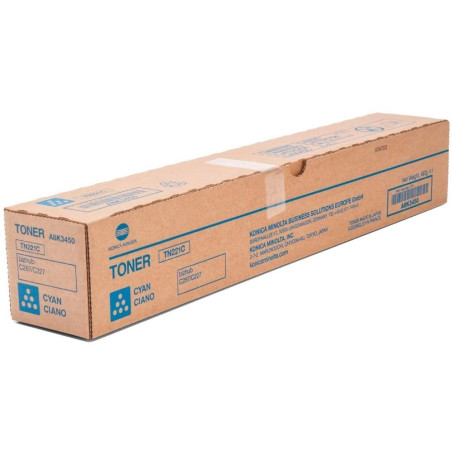 Konica Minolta originálny toner TN221C, azúrový, 21000str., A8K3450, Konica Minolta Bizhub C227, C287