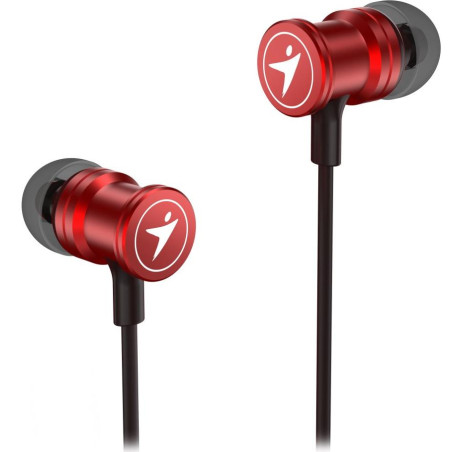 Słuchawki GENIUS HS-M316 METALICZNY CZERWONY/ czerwony/ 4-pinowe gniazdo 3,5 mm