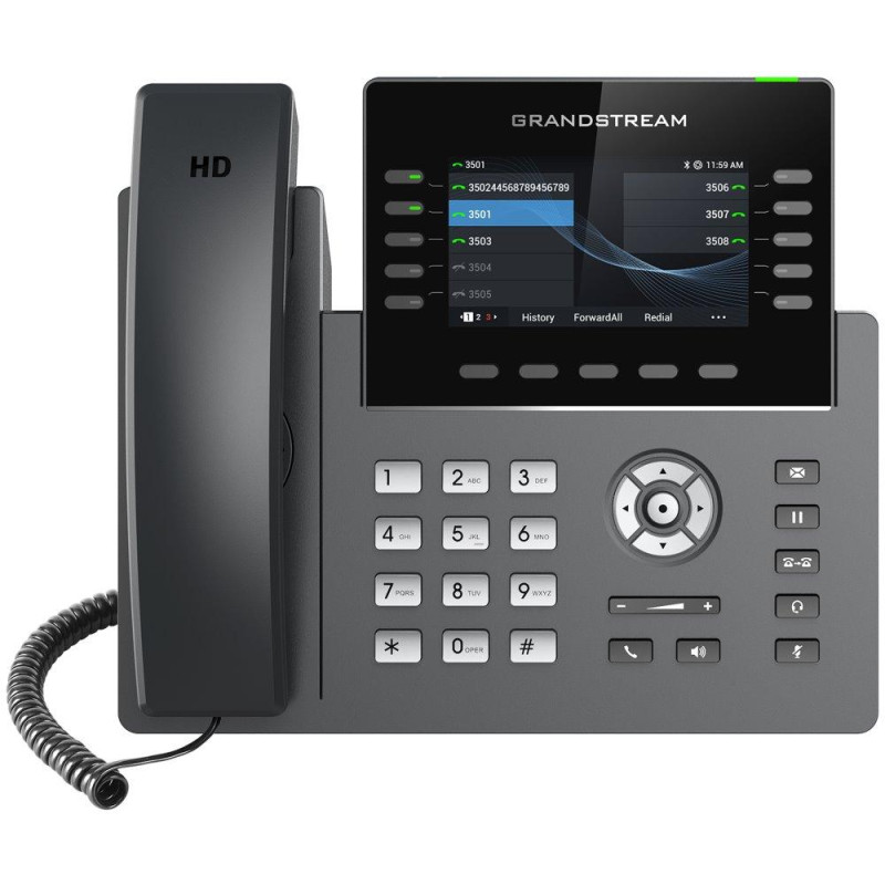 Grandstream GRP2615 / VoIP telefón / farebný displej / 5x SIP / 2x Gbit LAN / 1x USB / WiFi, BT / PoE