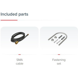 MikroTik Antenna kit LoRa, 6.5 dBi Omni, LoRa 862-876 MHz, SMA kabel