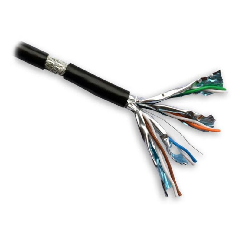 DATACOM S/FTP-Kabel CAT7 PE, FCA 500-m-Spule, schwarzer Mantel OUTDOOR
