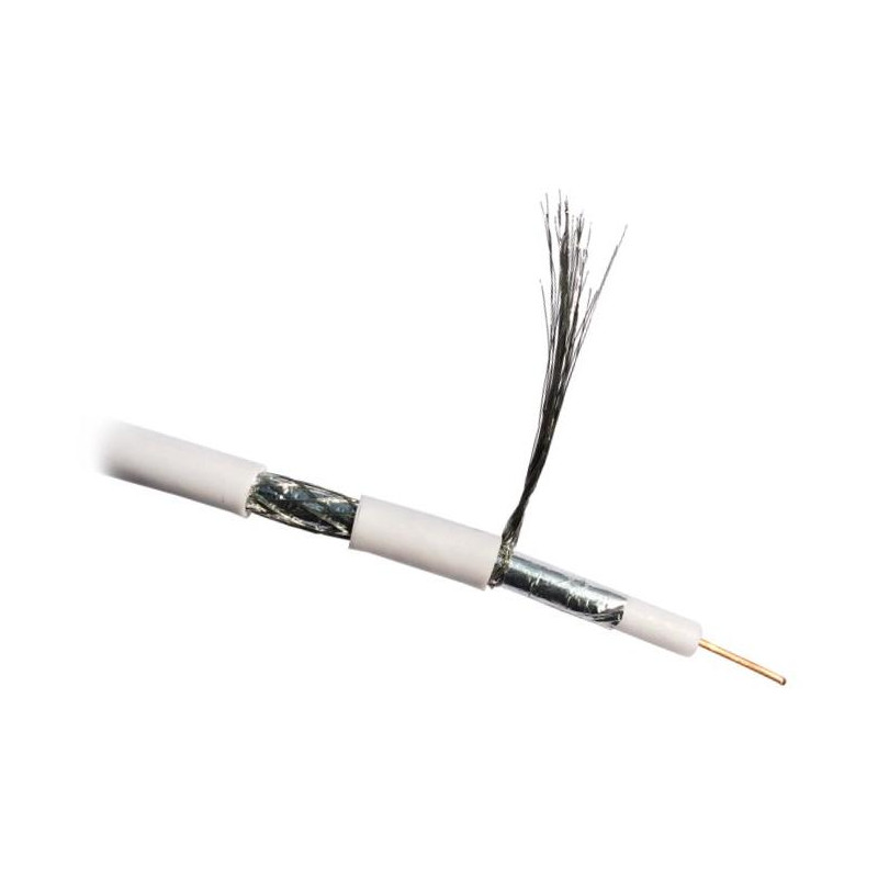 Kabel koncentryczny DATACOM RG-6 (6,5 mm/1,0 mm) 75 Ohm 250 m biały