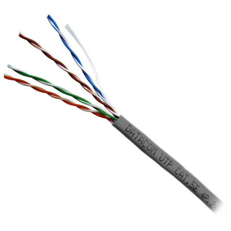 Przewód DATACOM UTP CAT5E PVC, Eca 50m szary