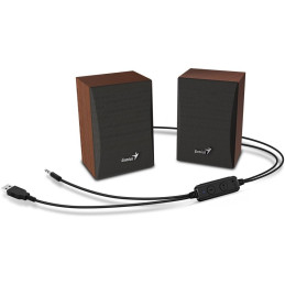 GENIUS repro SP-HF380BT/ 2.0/ Bluetooth/ 3W/ dřevěné/ barva dřevo