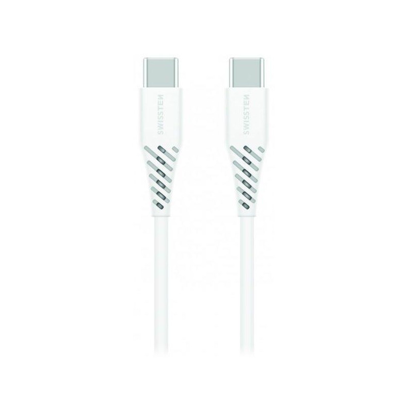 Swissten Datenkabel TPE USB-C/USB-C Power Delivery 5A (100W) 1,5 M weiß
