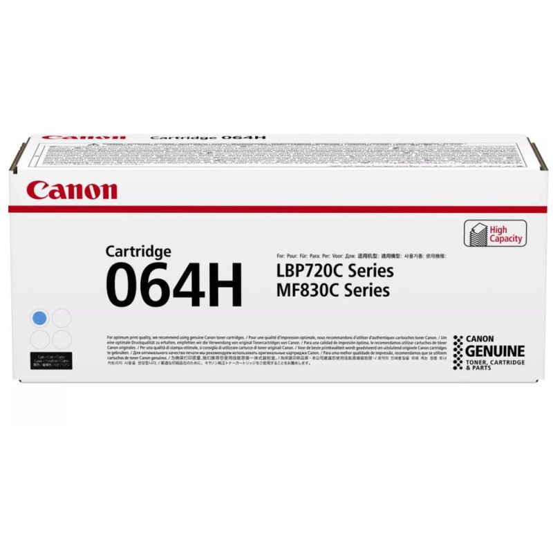 Canon originální toner CRG-064 H C, cyan, 10400str., 4936C001, high capacity, Canon i-SENSYS MF832Cdw
