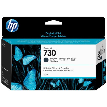 HP originální ink P2V65A, HP 730, matná černá, 130ml