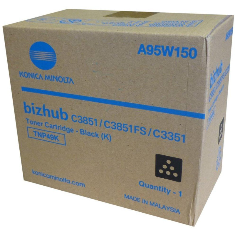 Konica Minolta toner A95W150, black, 13000str., TNP-49K, Konica Minolta Bizhub