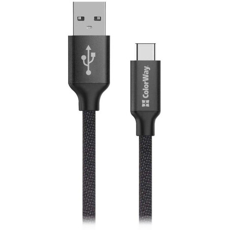 Colorway Dátový Kábel USB/ USB-C / 2.4A/ 2m/ Čierny