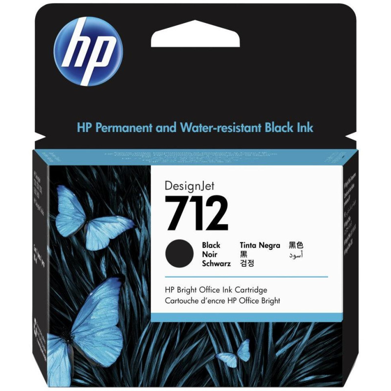 HP 712 Tintenpatrone Schwarz (80ml)/ 3ED71A