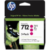 HP 712 Magenta Ink Cartridge, 3-pack/ 3ED78A