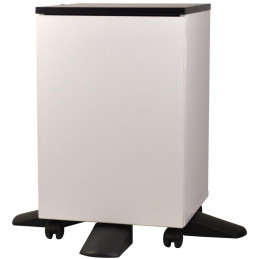 Kyocera pedestal table with storage space, wooden, incl. stabilizing support