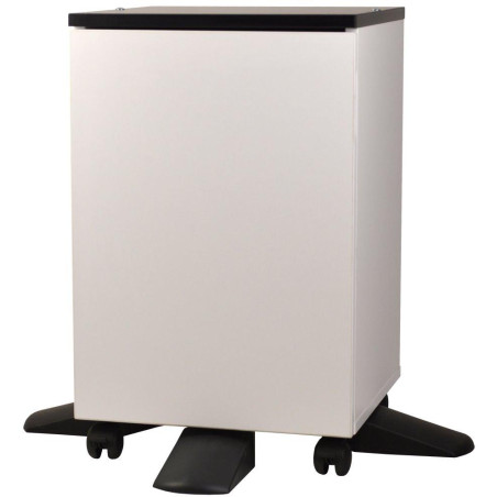 Kyocera pedestal table with storage space, wooden, incl. stabilizing support