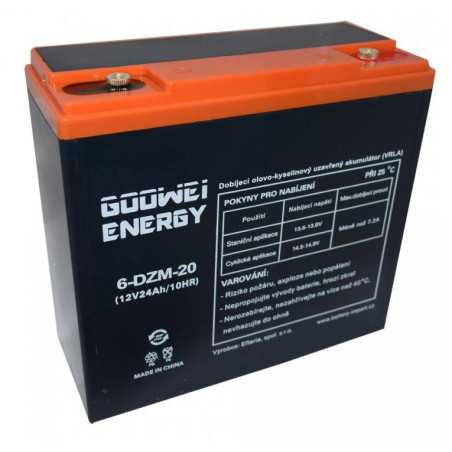 GOOWEI ENERGY Pb trakčný záložný akumulátor VRLA GEL 12V/24Ah (6-DZM-20)