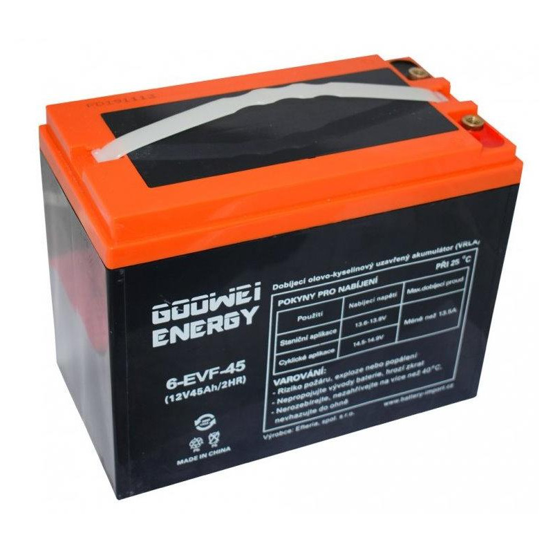 GOOWEI ENERGY Pb trakční záložní akumulátor VRLA GEL 12V/45Ah (6-EVF-45)