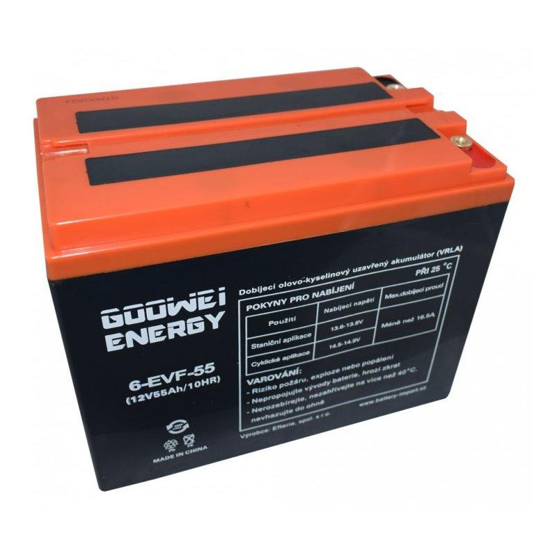 GOOWEI ENERGY Pb Traktions-Backup-Batterie VRLA GEL 12V/55Ah (6-EVF-55)