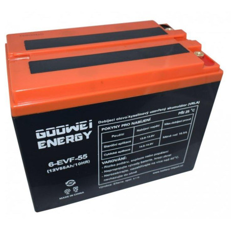 GOOWEI ENERGY Pb trakčný záložný akumulátor VRLA GEL 12V/55Ah (6-EVF-55)