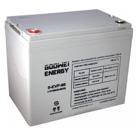 GOOWEI ENERGY Pb trakční záložní akumulátor VRLA GEL 12V/80Ah (6-EVF-80)