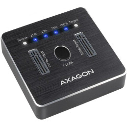 AXAGON dokovacia/klonovacia stanica pre 2x M.2 NVMe SSD / ADSA-M2C / USB-C / USB 3.2 Gen2 / AC adaptér