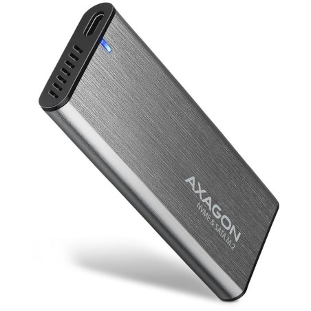 AXAGON box na M.2 NVMe SSD / EEM2-SG2 / USB-C / USB 3.2 Gen2 / kábel 20cm USB-C na USB-A