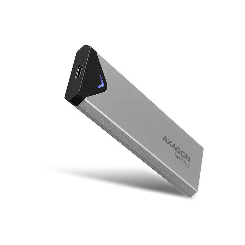 AXAGON box for M.2 NVMe SSD / EEM2-UG2 / USB-C / USB 3.2 Gen2 / cable 22cm USB-C to USB-C