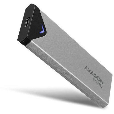 AXAGON-Box für M.2 NVMe SSD / EEM2-UG2 / USB-C / USB 3.2 Gen2 / Kabel 22 cm USB-C auf USB-C