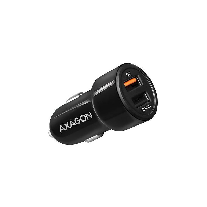 Szybka ładowarka samochodowa AXAGON / PWC-QC5 / 2x USB-A / QC3.0/AFC/FCP + 5V-2.6A, 31.5W